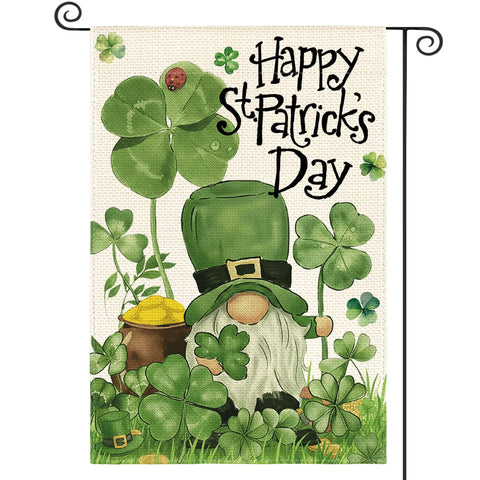 AVOIN colorlife Happy St Patrick's Day garden flag 12x18 inches for outdoor decor