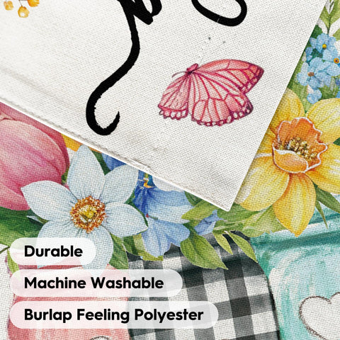 AVOIN colorlife Hello Spring flag 12x18 inch size for flexible decorating.
