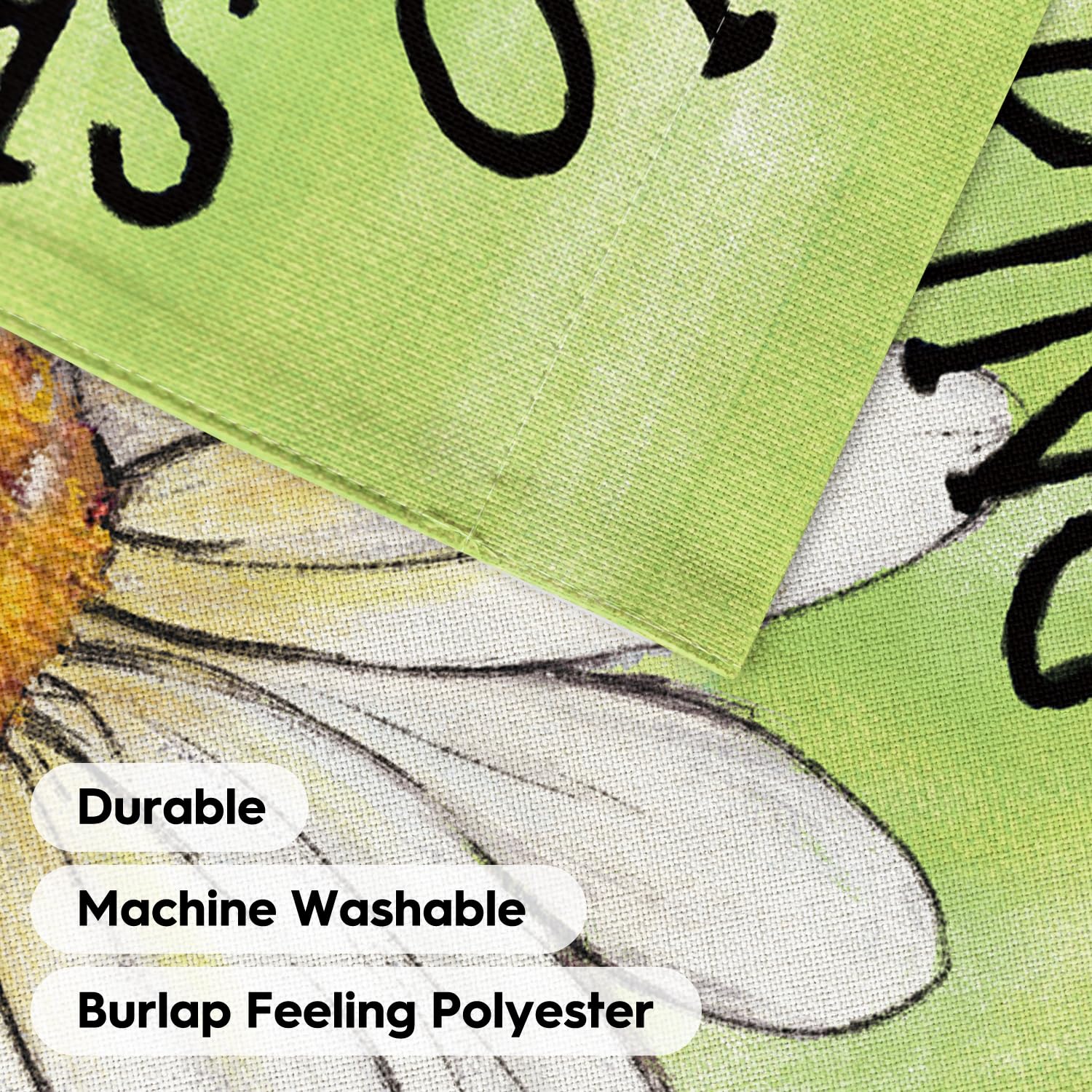 AVOIN colorlife Hello Spring Garden Flag double-sided visibility from both sides ideal for entrances.