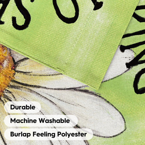 AVOIN colorlife Hello Spring Garden Flag double-sided visibility from both sides ideal for entrances.
