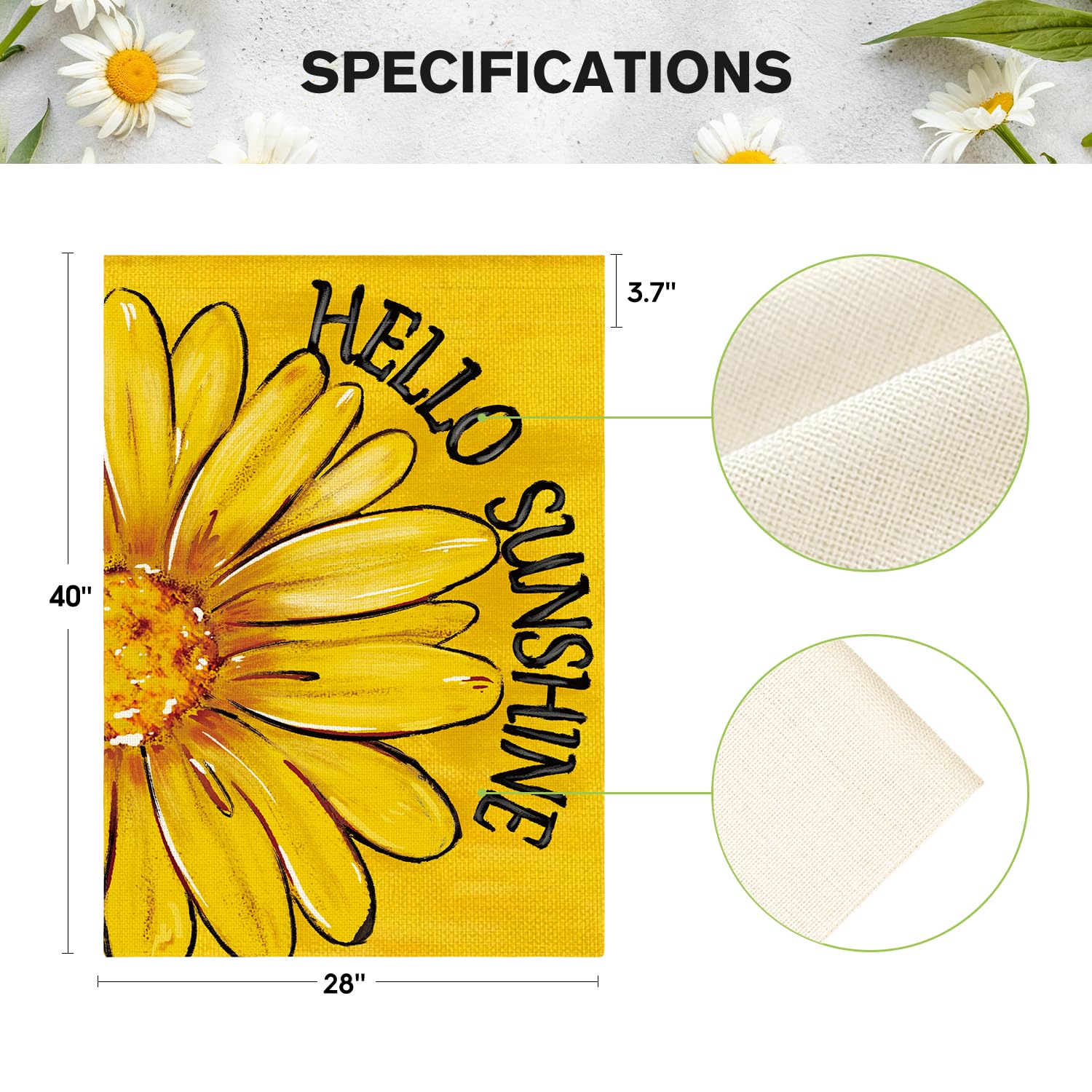 AVOIN colorlife Hello Sunshine flag vibrant yard decor for entryways.