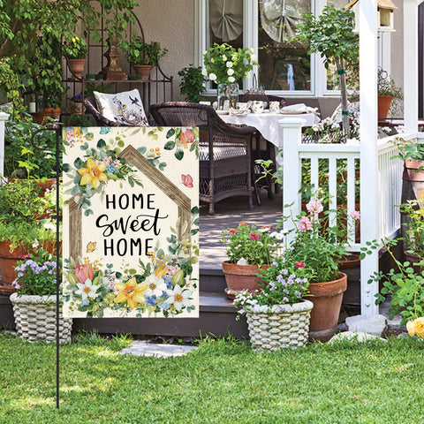 AVOIN colorlife Home Sweet Home flag double-sided print for versatile yard display.