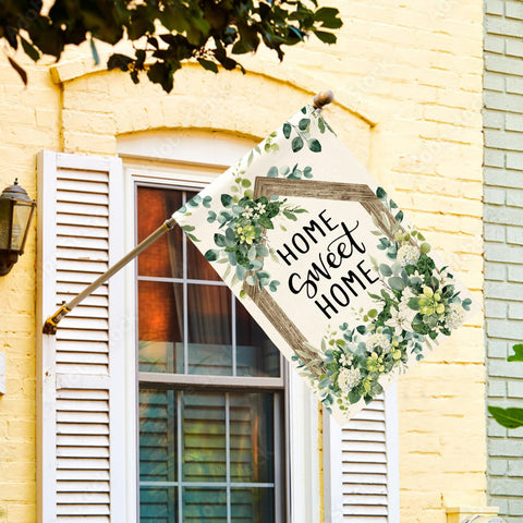 AVOIN colorlife Home Sweet Home flag double-sided design for clear visibility