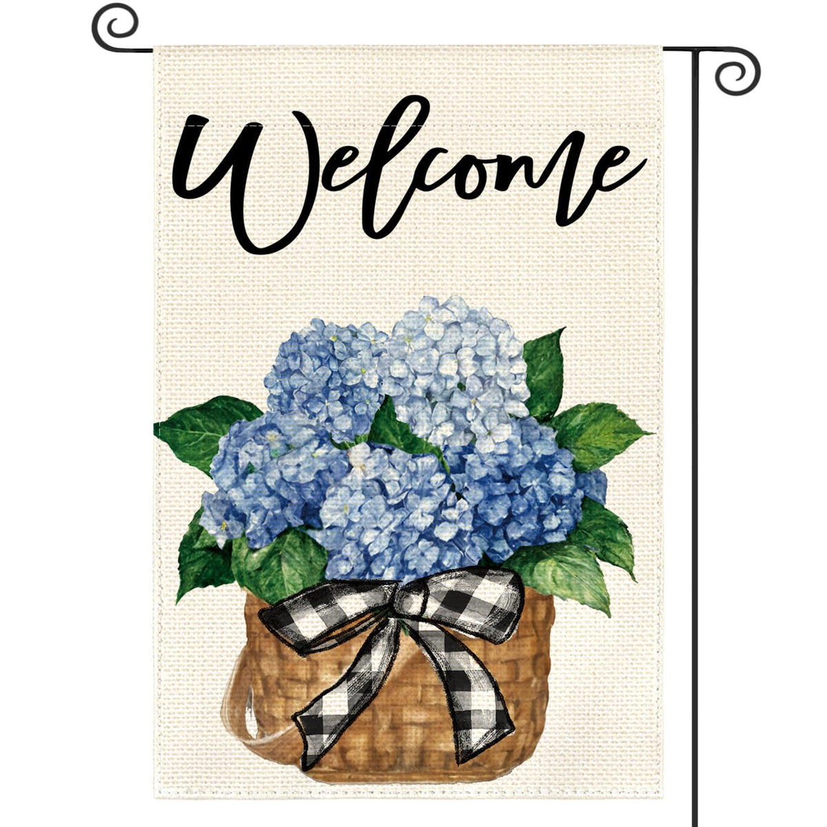 avoin colorlife hydrangea flag with double-sided print for vibrant curb appeal.