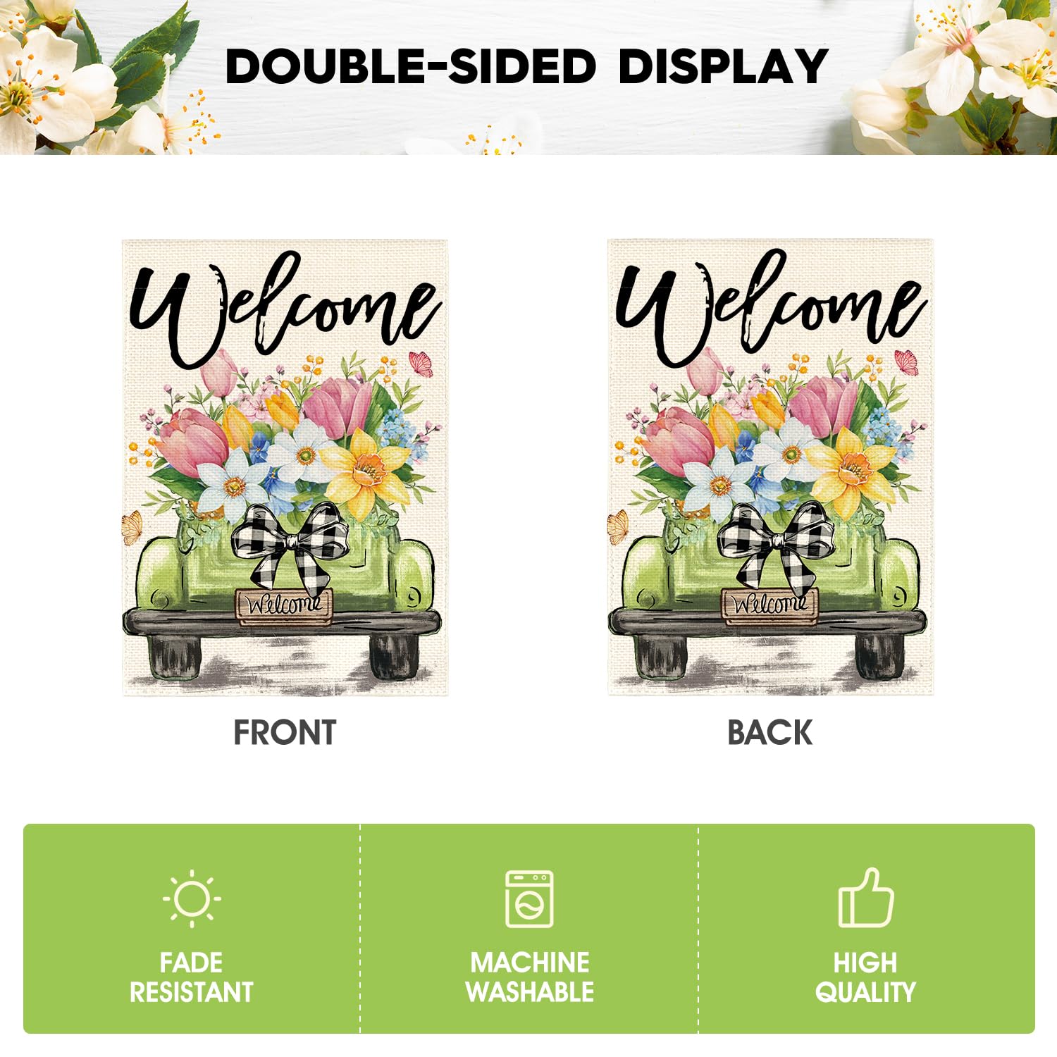 AVOIN colorlife Machine-washable flag for simple seasonal refresh