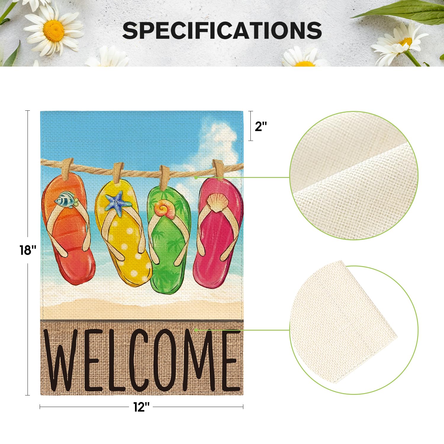 AVOIN colorlife Machine-washable garden flag cleans easily after outdoor use.