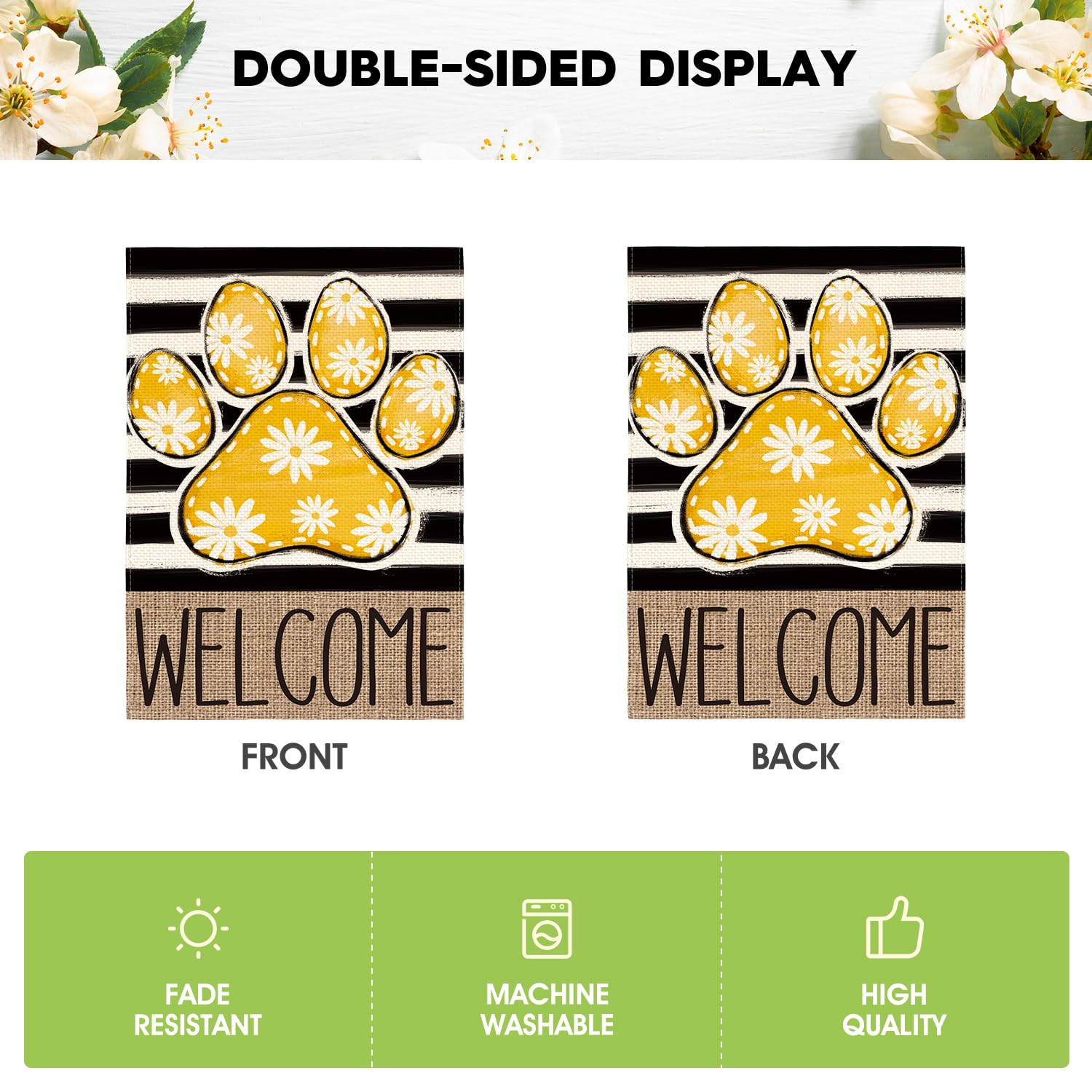 AVOIN colorlife machine washable polyester flag easy seasonal care