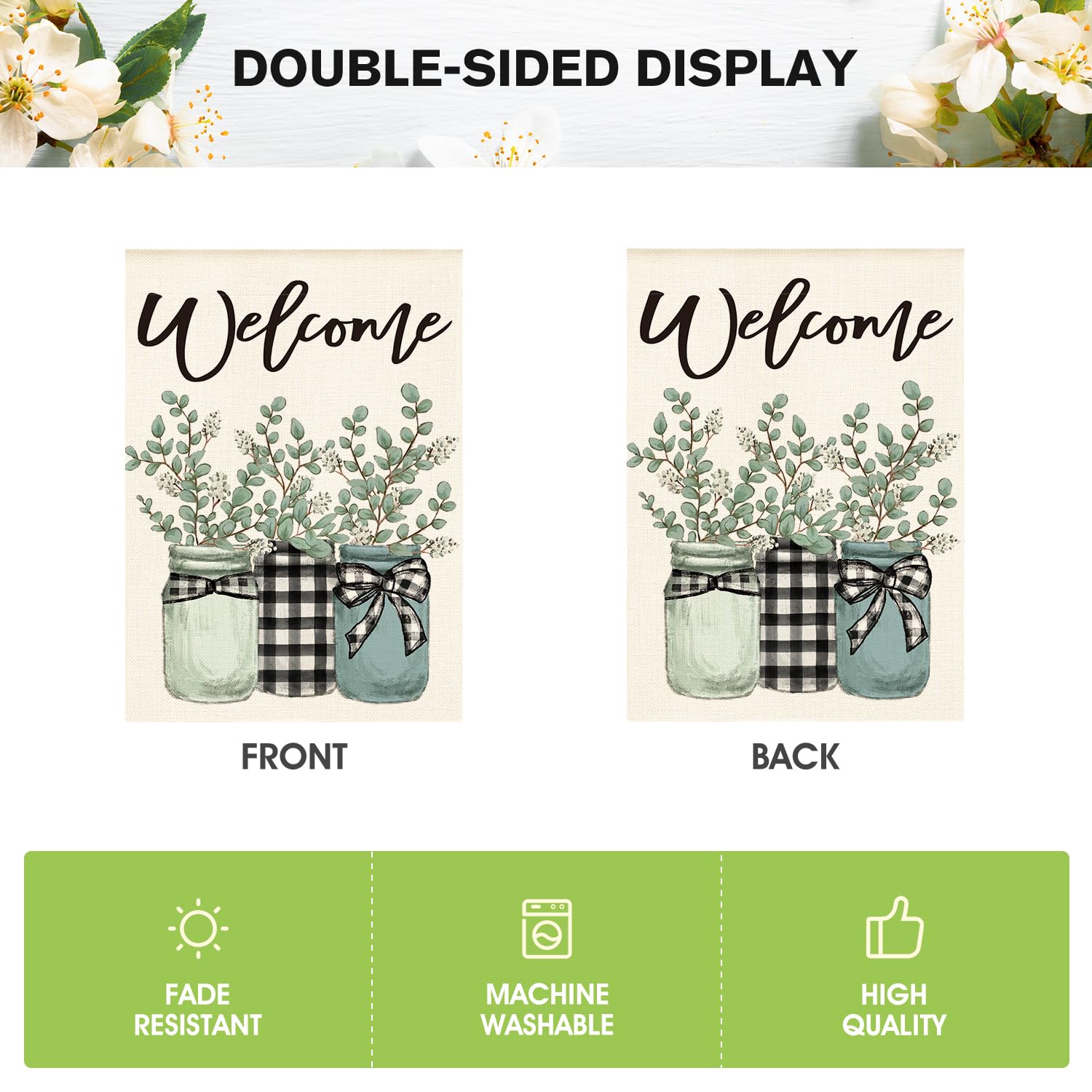AVOIN colorlife machine washable polyester flag for simple care