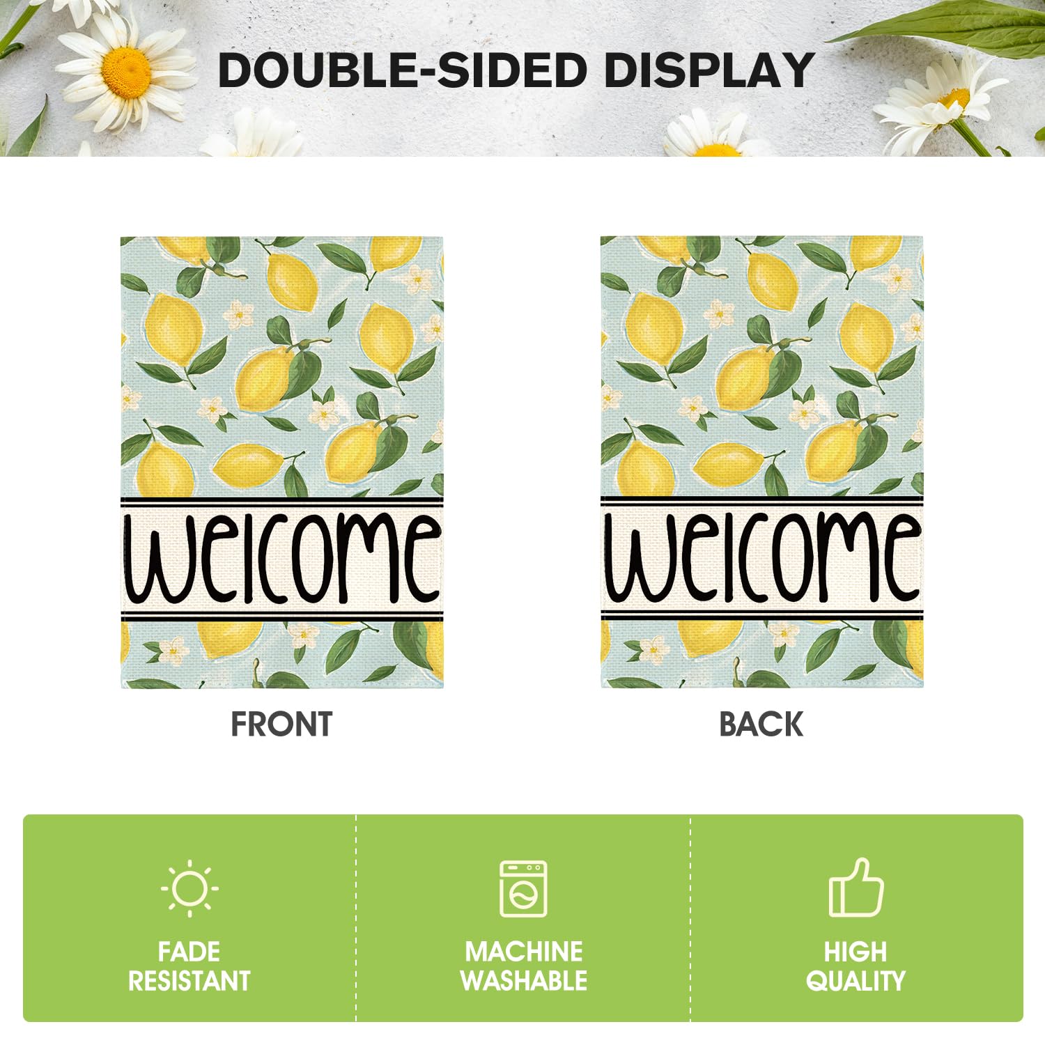 AVOIN colorlife Machine washable flag makes seasonal changes easy.