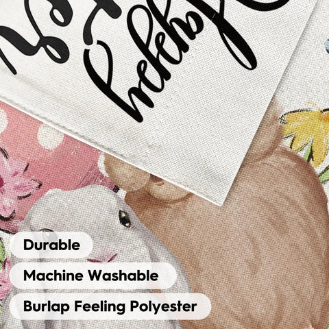 AVOIN colorlife machine washable Easter flag for easy cleaning
