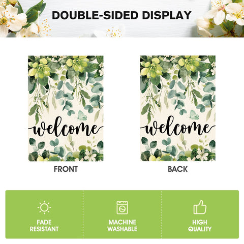 AVOIN colorlife outdoor flag showcased in a garden setting