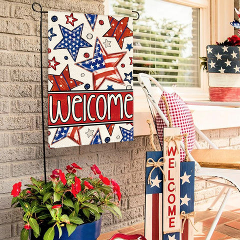 AVOIN colorlife Outdoor garden flag with sleeve hanger for standard flagpoles.