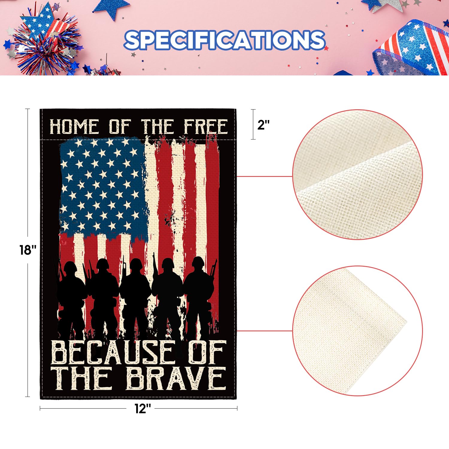 AVOIN colorlife outdoor patriotic decor ideal for Memorial Day and 4th of July.