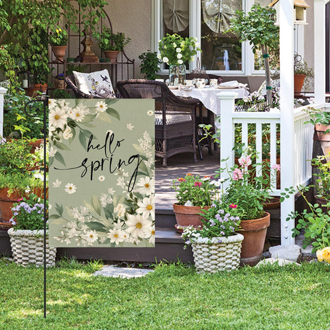AVOIN colorlife Outdoor welcome flag is ideal for patios and porches.