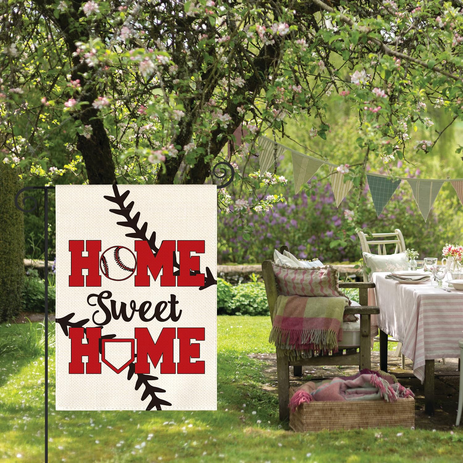 AVOIN Colorlife outdoor flag ideal for decks, patios, gardens.