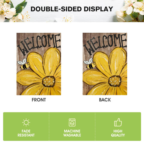 AVOIN colorlife patio flag ideal for lawn decor and greeting guests.