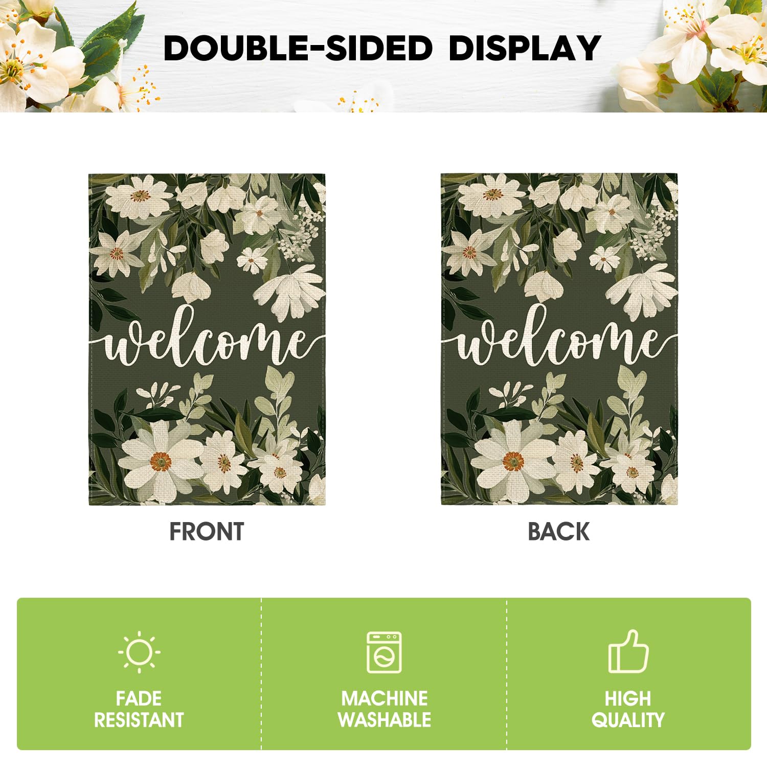 AVOIN colorlife flag for porch and veranda seasonal decor.