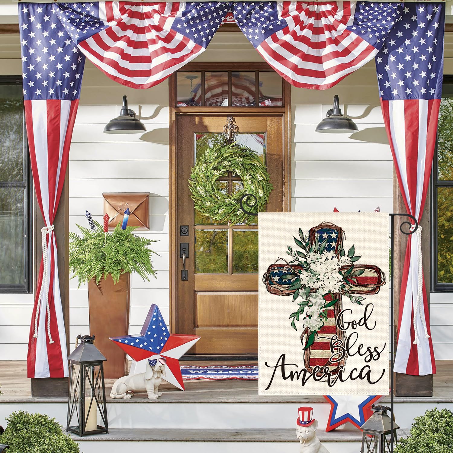 AVOIN colorlife patriotic garden flag for Memorial Day and 4th of July