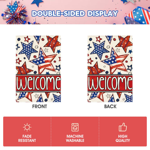 AVOIN colorlife Polyester garden flag material built for durability in weather.