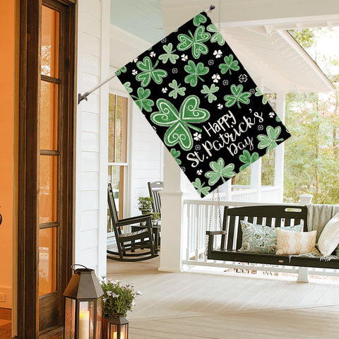 AVOIN colorlife Floral greens flag adds curb appeal to porch and garden