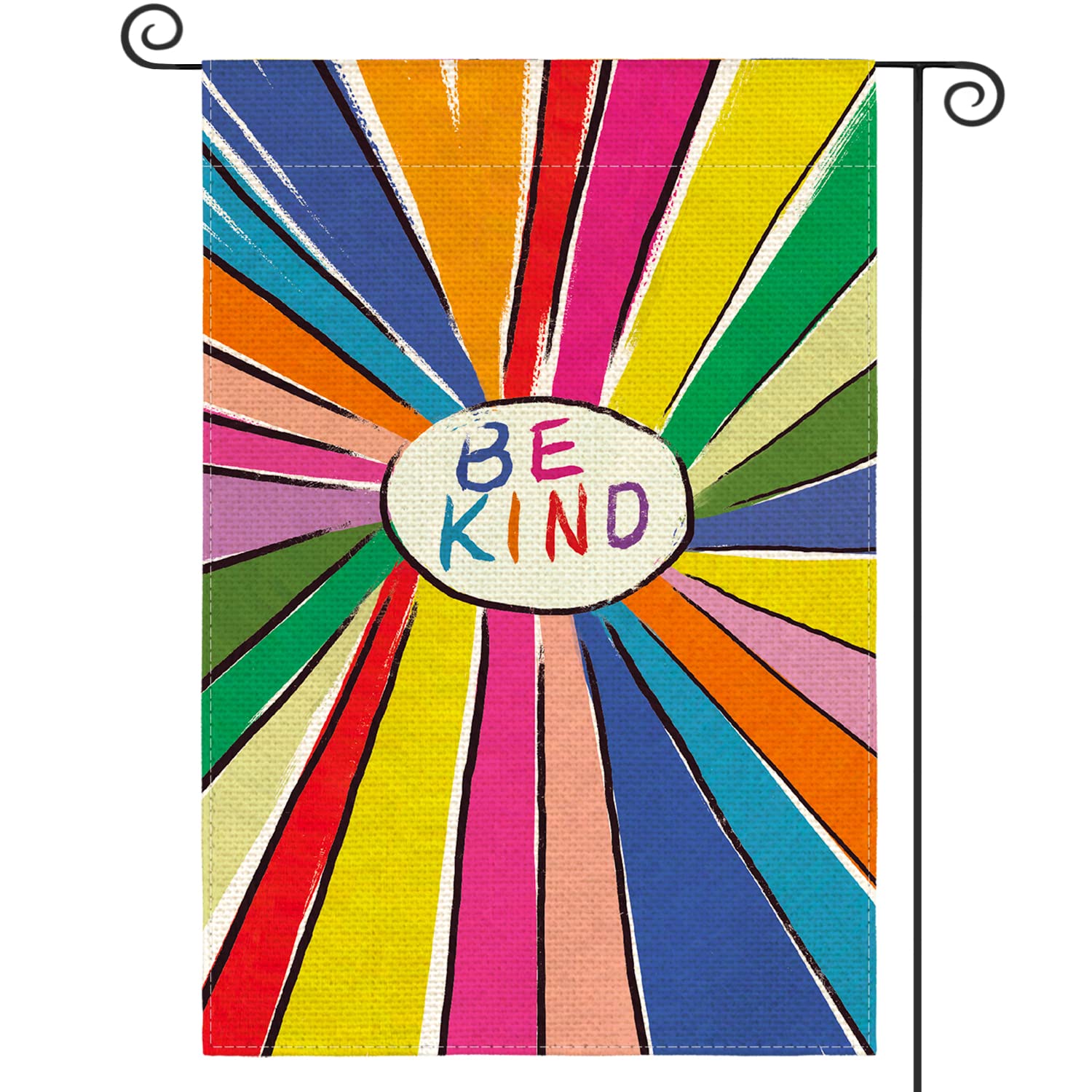 AVOIN colorlife rainbow flag double-sided design visible from both sides, ideal for yards and parades.