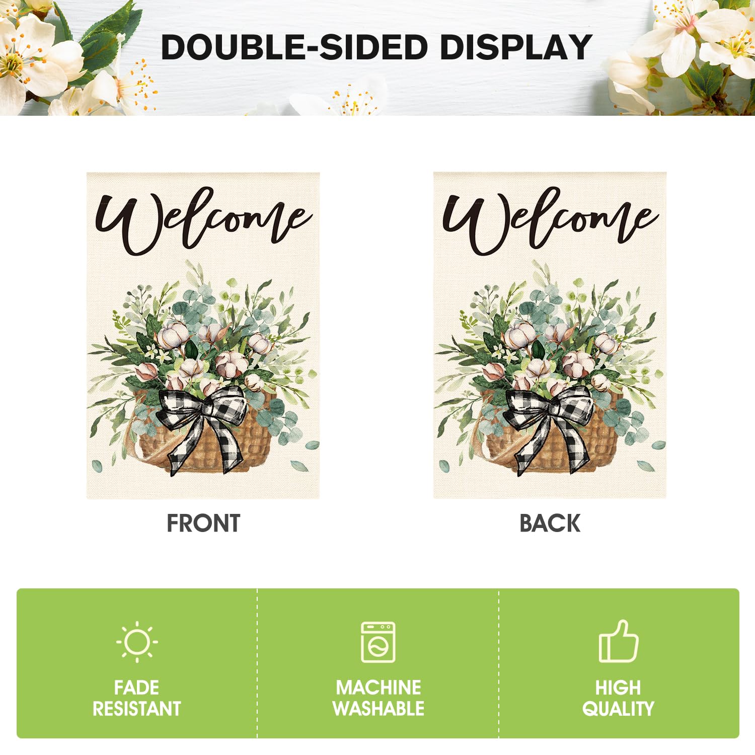 AVOIN colorlife sleeve flag with tab secures on standard poles