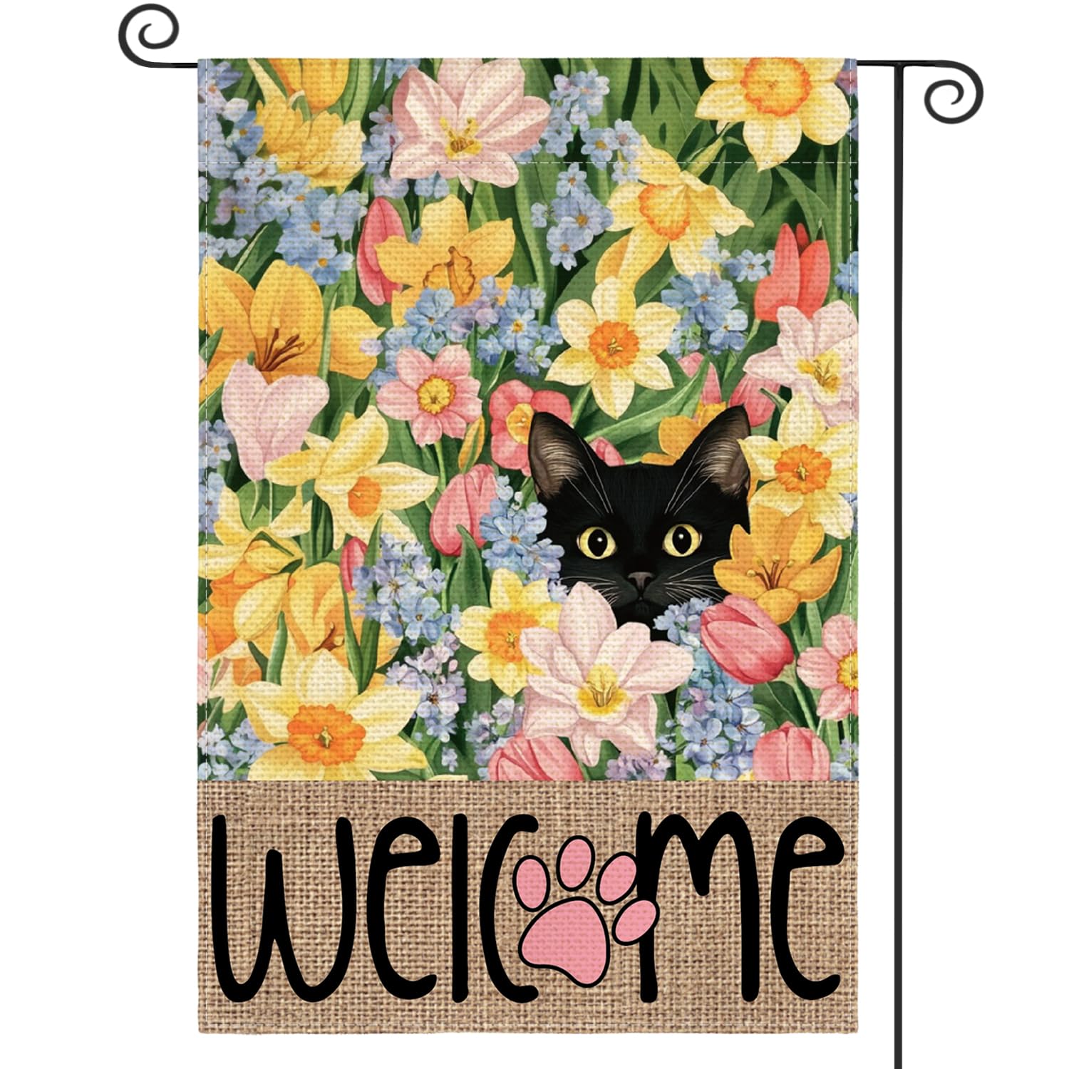 AVOIN colorlife spring floral garden flag front view enhances curb appeal