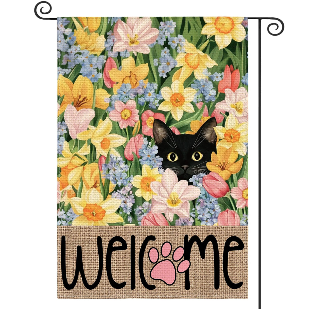 AVOIN colorlife spring floral garden flag front view enhances curb appeal