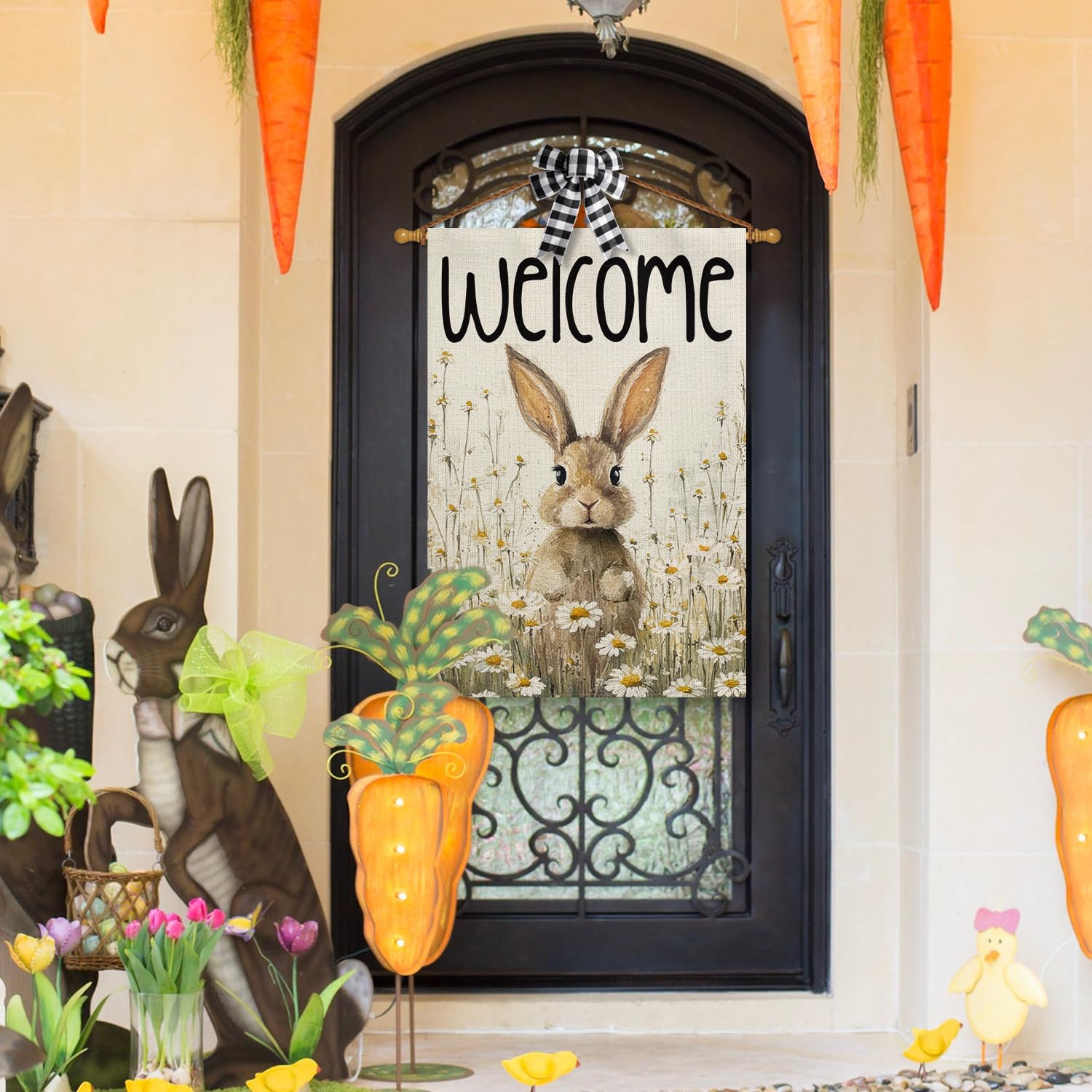 AVOIN colorlife spring floral yard flag adds color to garden