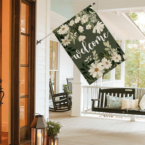 AVOIN colorlife spring flowers flag close-up showing vibrant petals