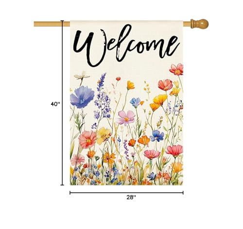 AVOIN colorlife Spring House Flag weather ready for all-season outdoor decor