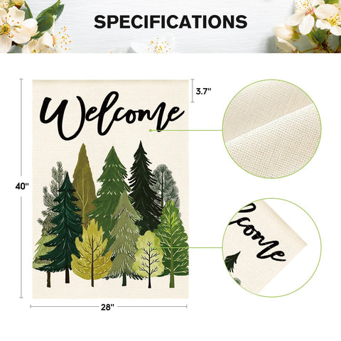 AVOIN colorlife Spring Trees flag sleeve top enables easy pole installation