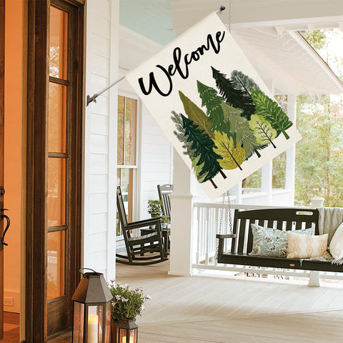 AVOIN colorlife Spring Trees flag textile weave highlights durability