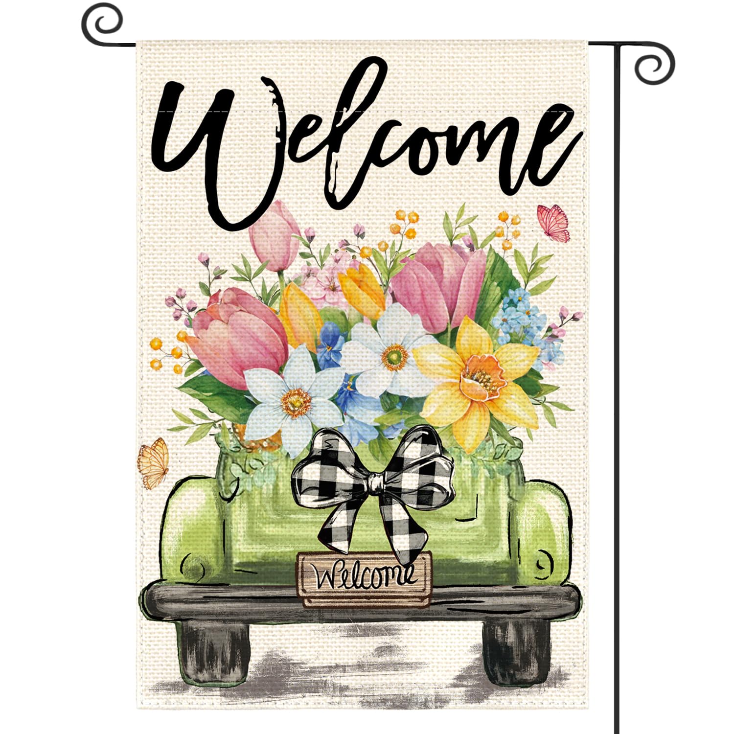 AVOIN colorlife Spring Tulip garden flag for weatherproof outdoor decor