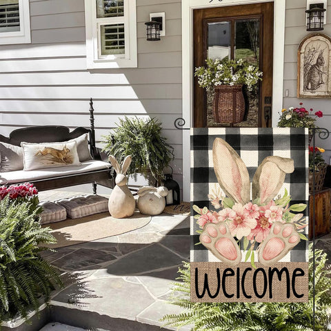 AVOIN colorlife spring-welcome design welcomes guests on your deck or porch.