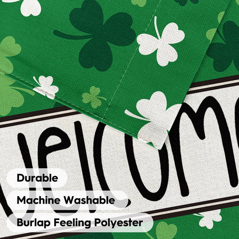AVOIN colorlife flag brightening porch and garden for St Patrick's.