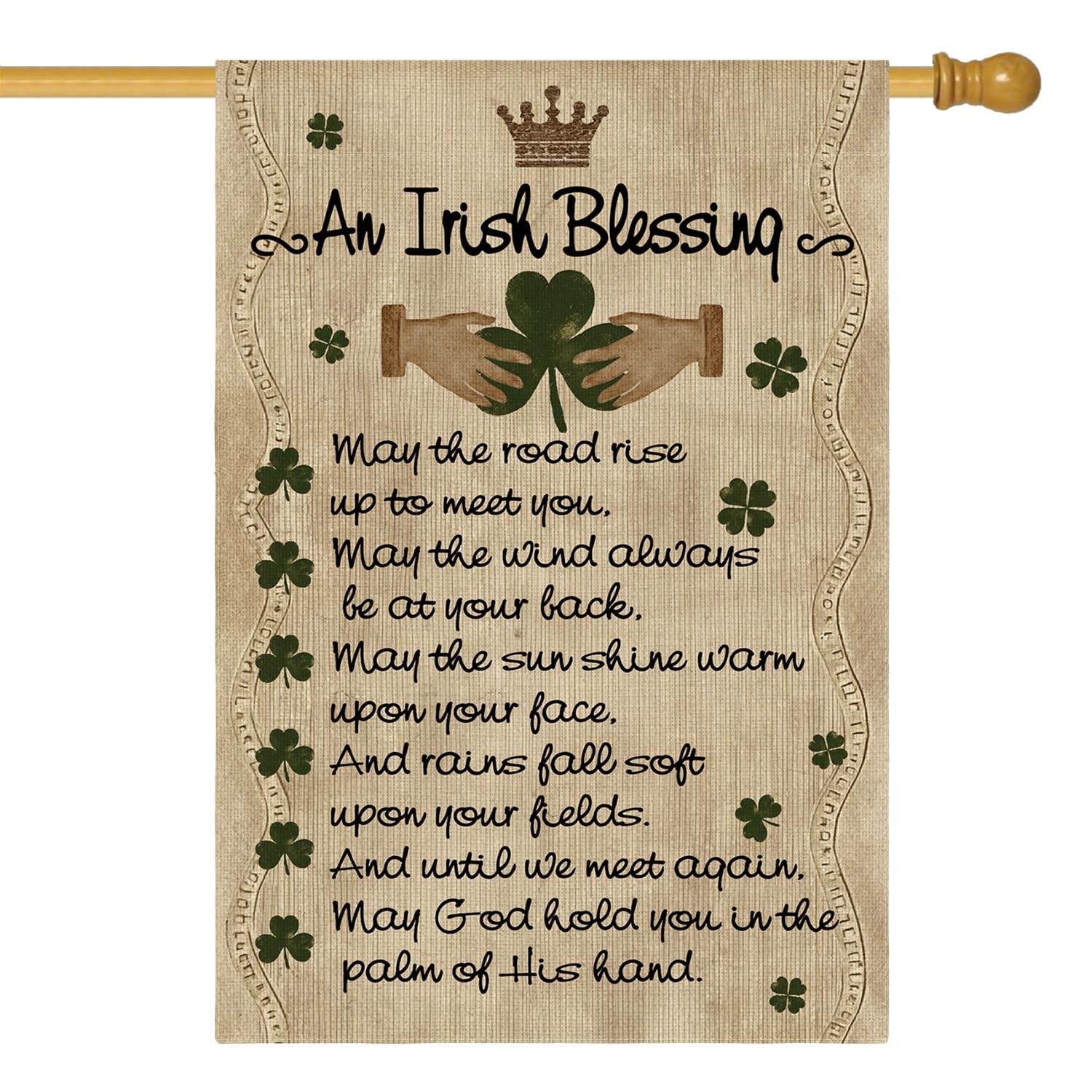 AVOIN colorlife St Patrick's Day flag 28x40 outdoors welcomes guests
