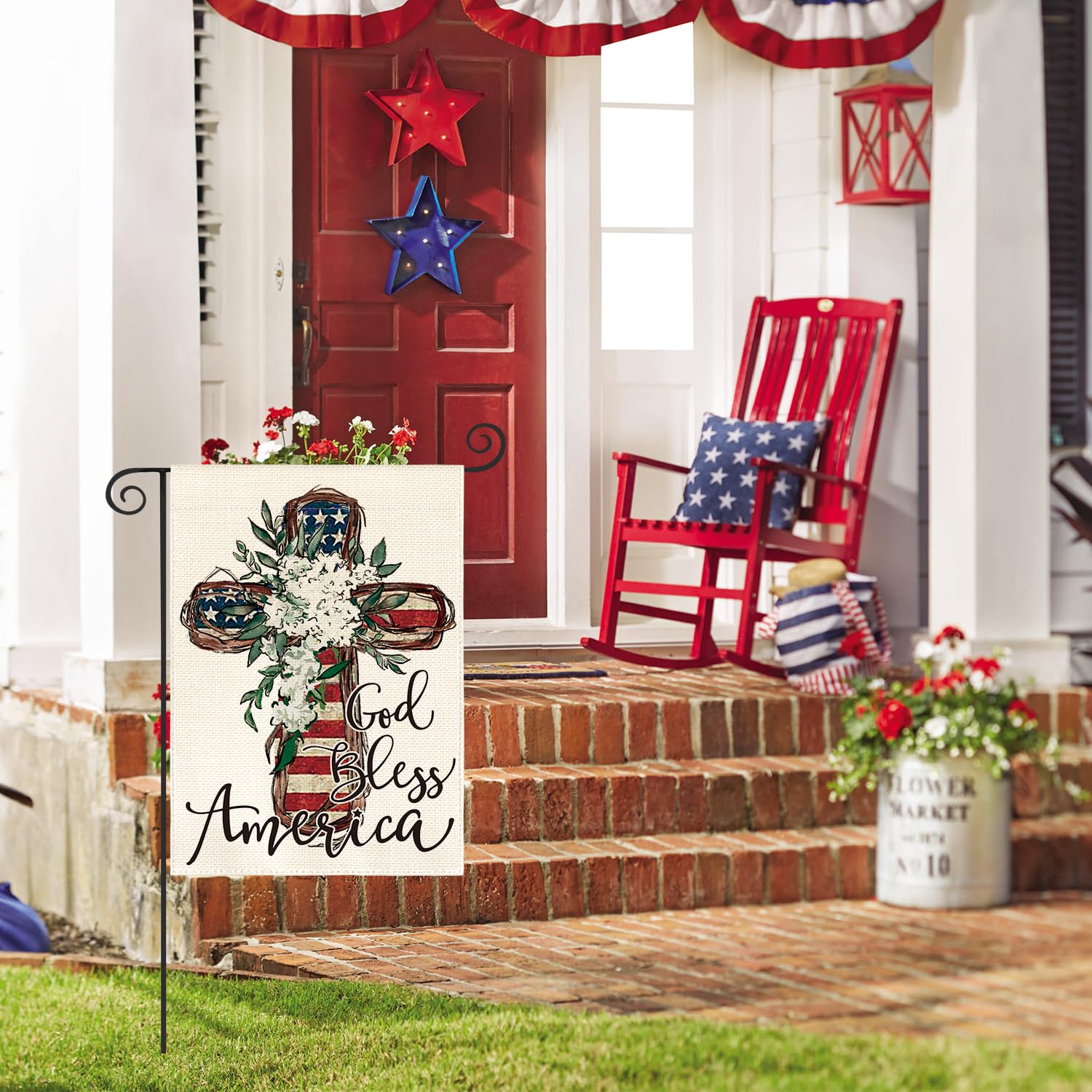 AVOIN colorlife double-sided stars and stripes flag viewed from both sides