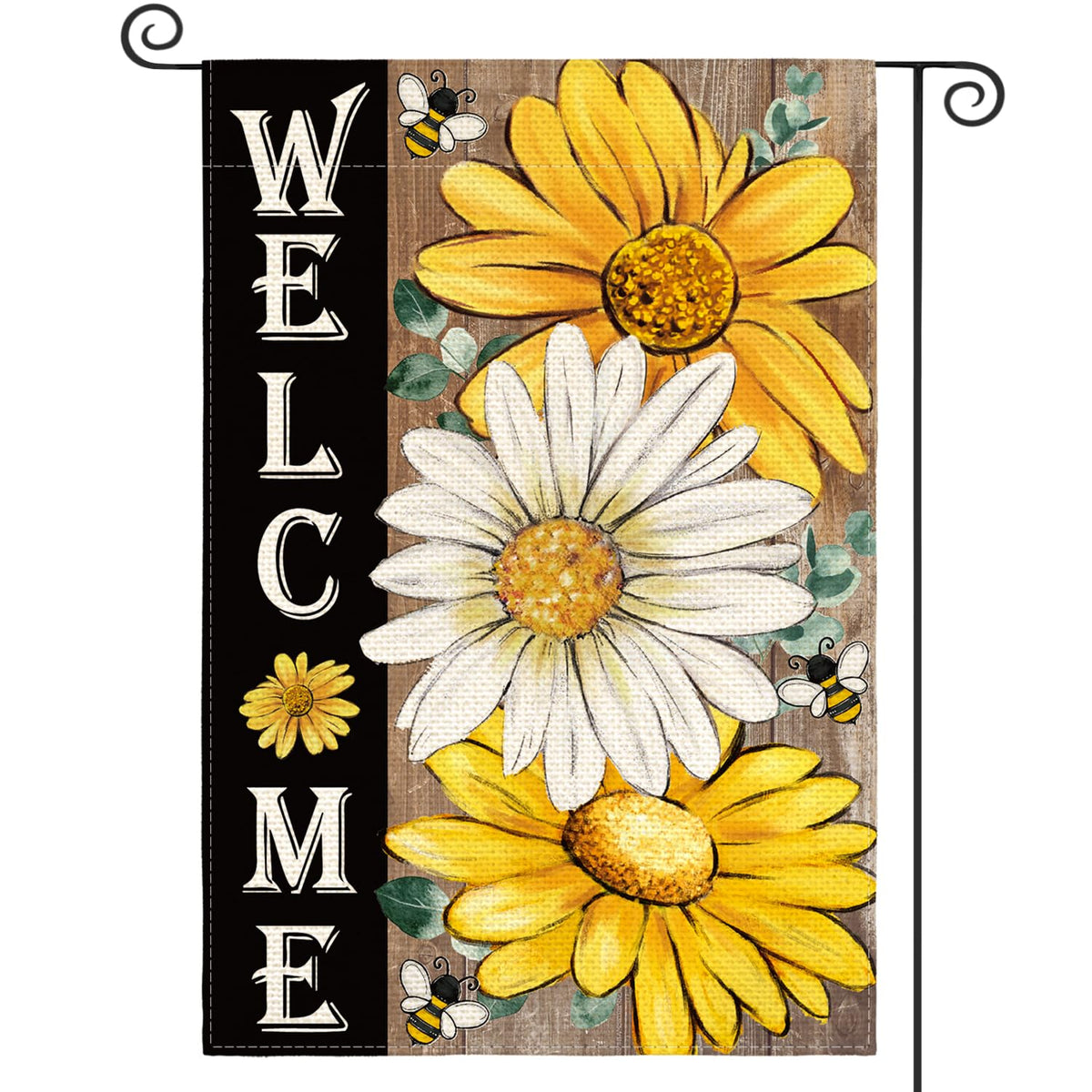 AVOIN colorlife garden flag with daisies for cheerful curb appeal