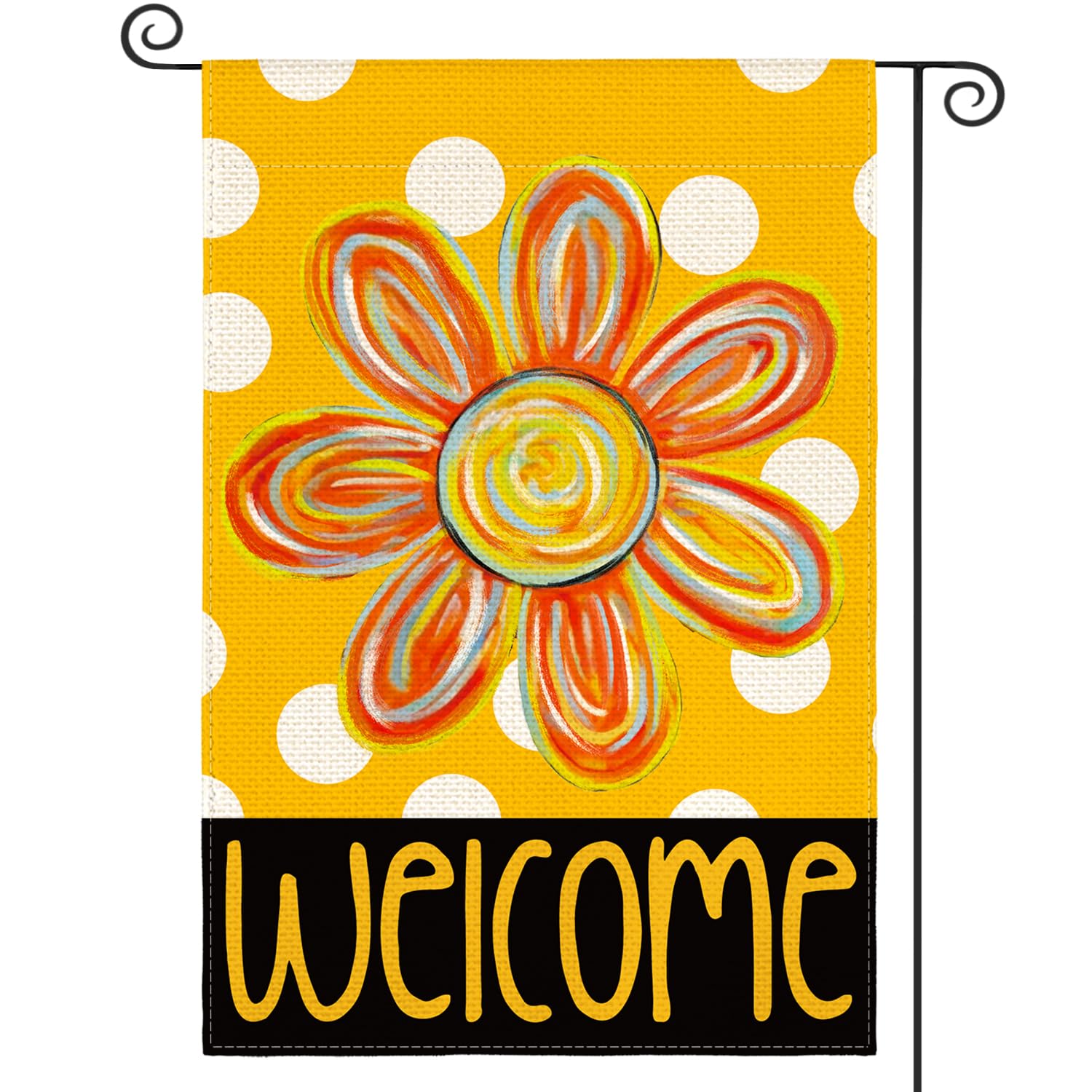 AVOIN colorlife Summer Floral Garden Flag front view adds welcoming curb appeal to outdoor spaces
