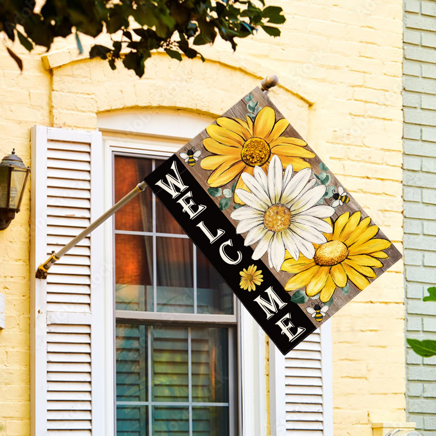 AVOIN colorlife sunflower flag adds cheerful curb appeal to outdoor spaces