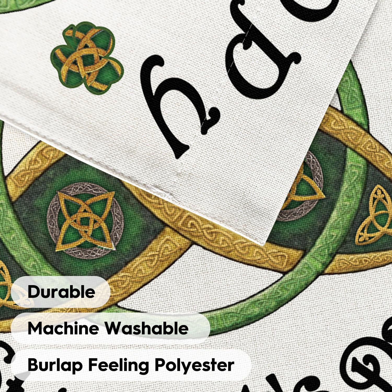 AVOIN colorlife Trinity shamrock welcome flag suitable for lawn decor.
