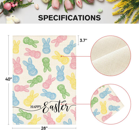 AVOIN colorlife Weather-resistant Easter flag made of polyester fabric.