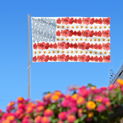 AVOIN colorlife weather-resistant polyester flag withstands outdoor use.