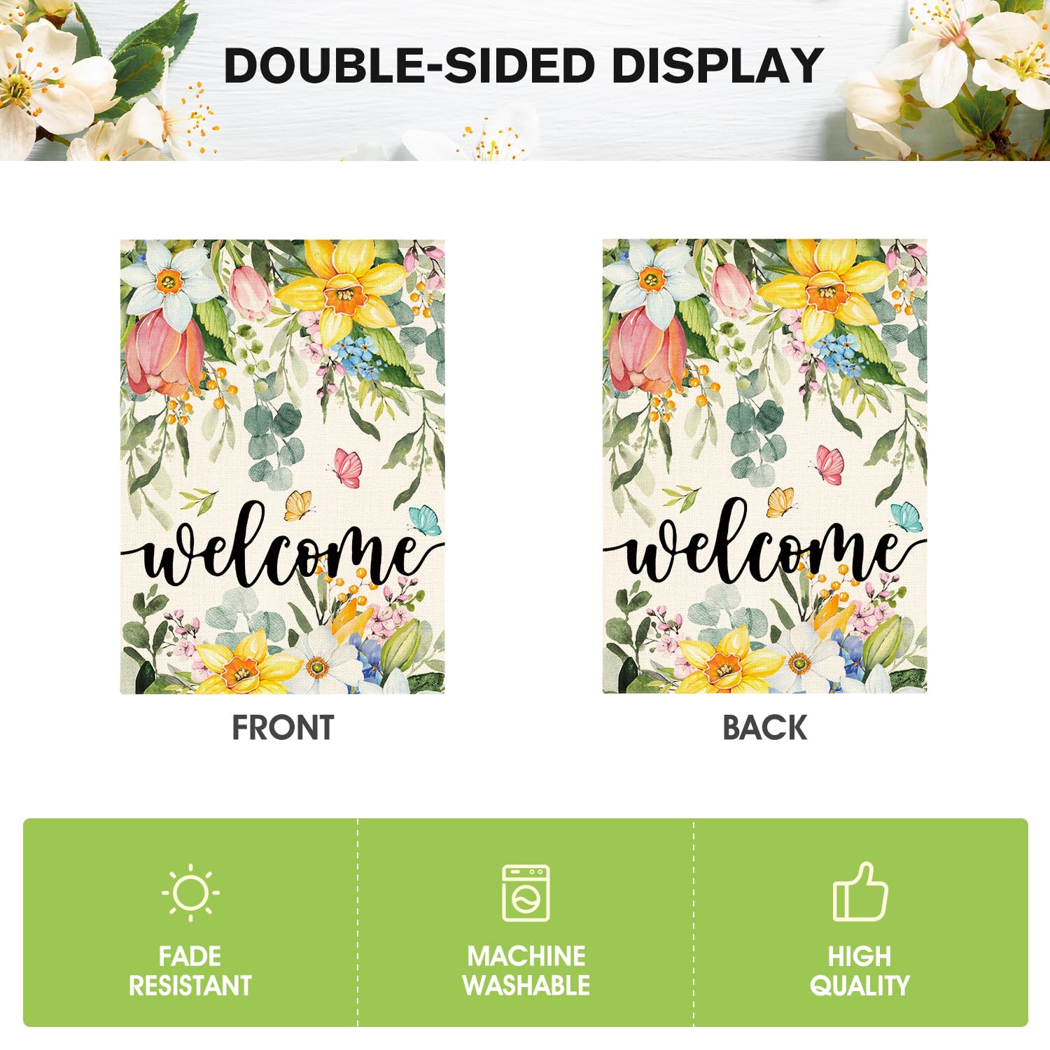 AVOIN colorlife weather-resistant polyester flag withstands outdoor use