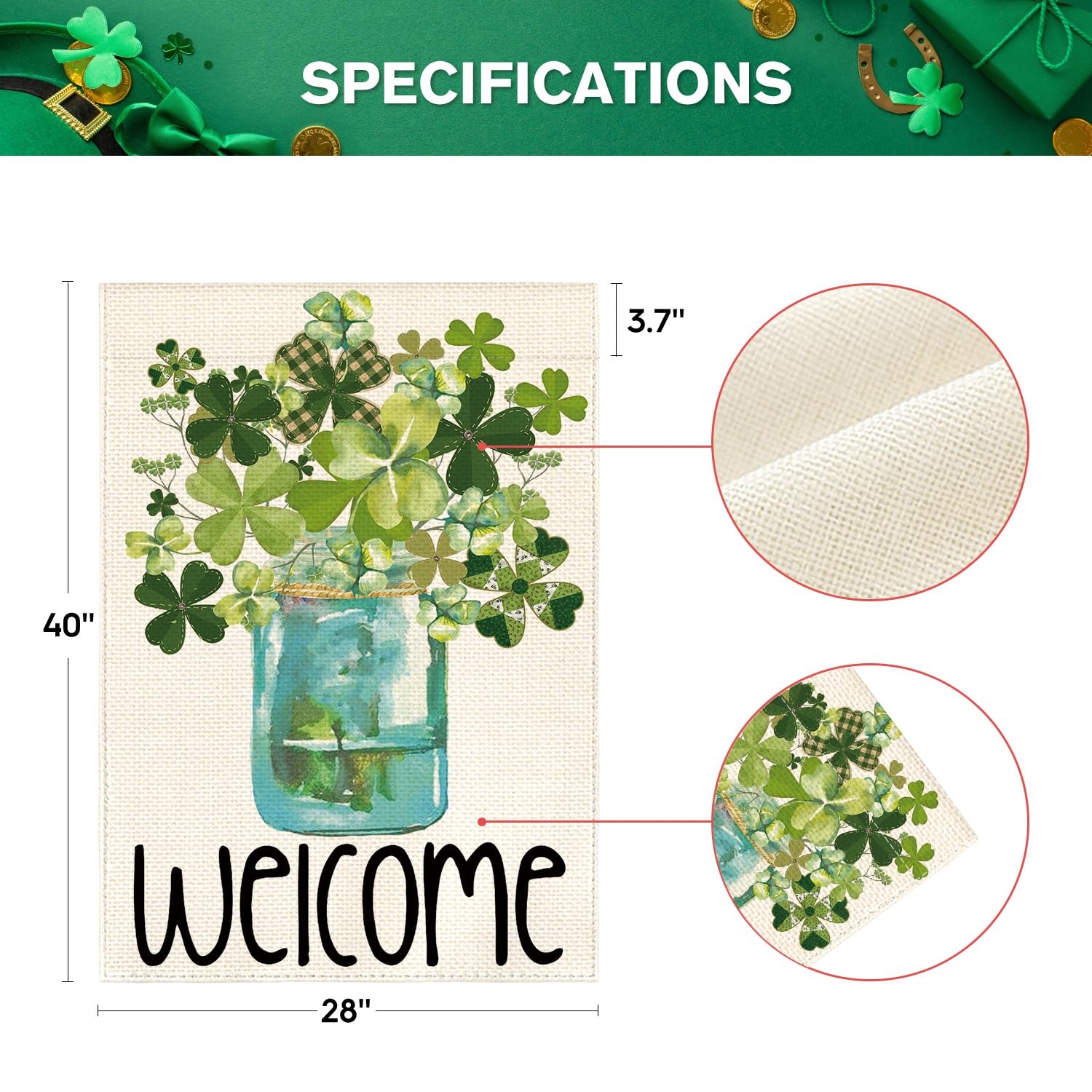 AVOIN colorlife Weather-resistant polyester flag withstands outdoor conditions