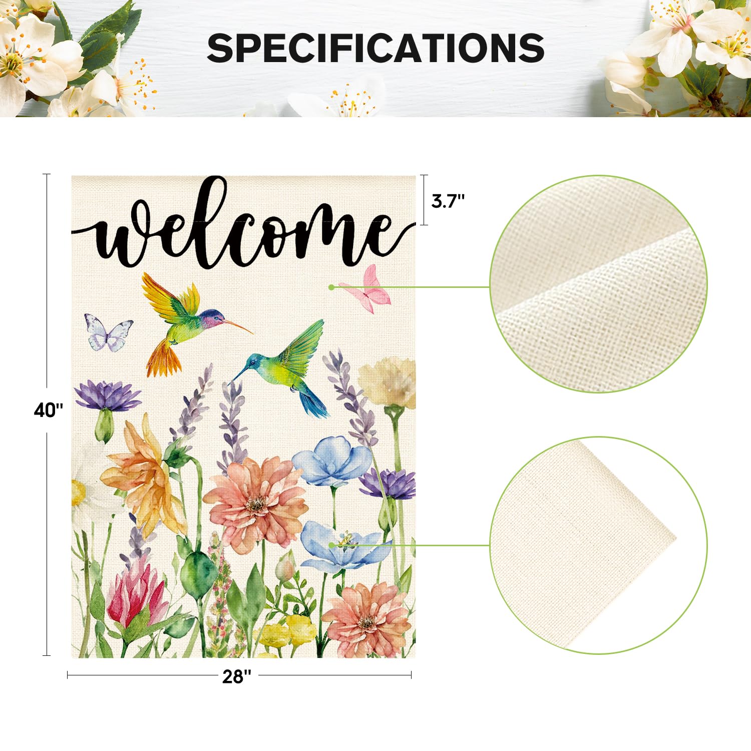 AVOIN colorlife welcome flag decorates garden, porch or patio.