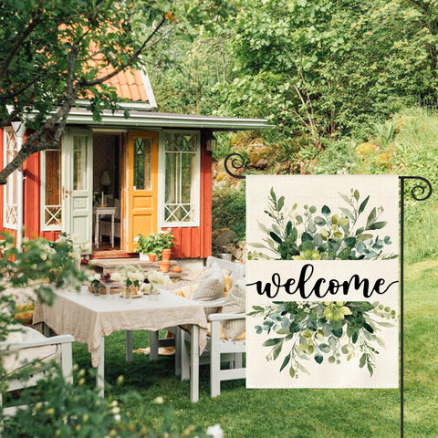 AVOIN colorlife welcome flag doublesided visibility for porch and garden decor