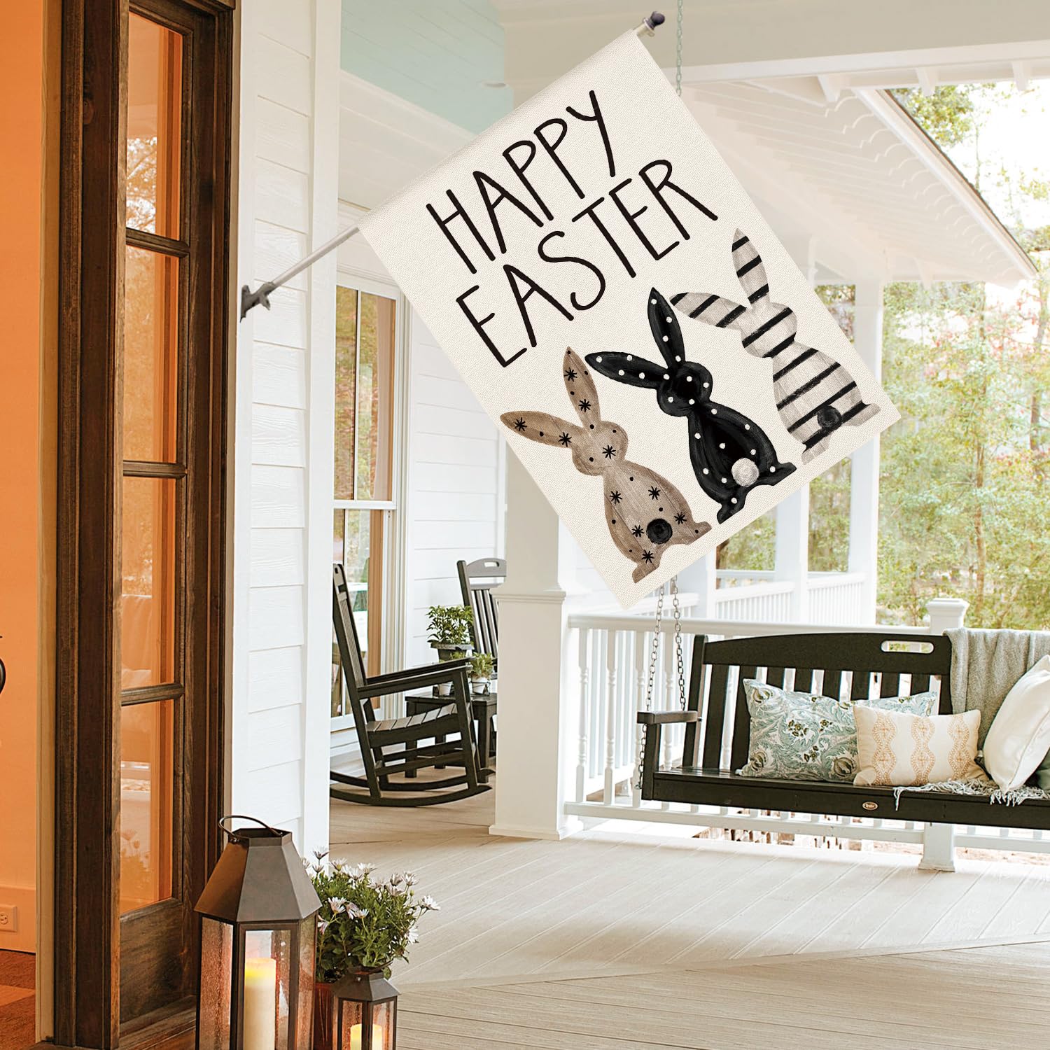 AVOIN colorlife welcome yard flag for porch or garden display.