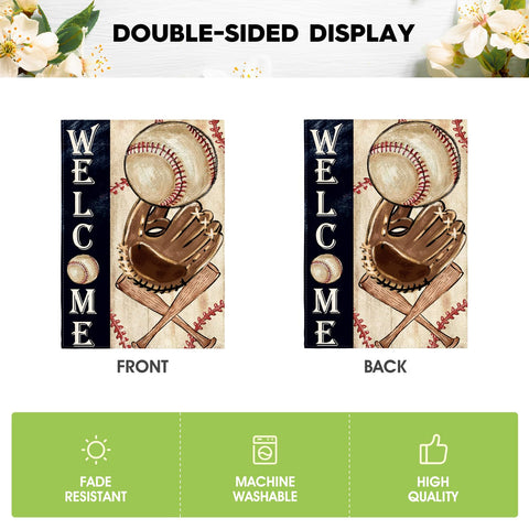 AVOIN colorlife Yard decor baseball flag adds seasonal charm to gardens and patios.
